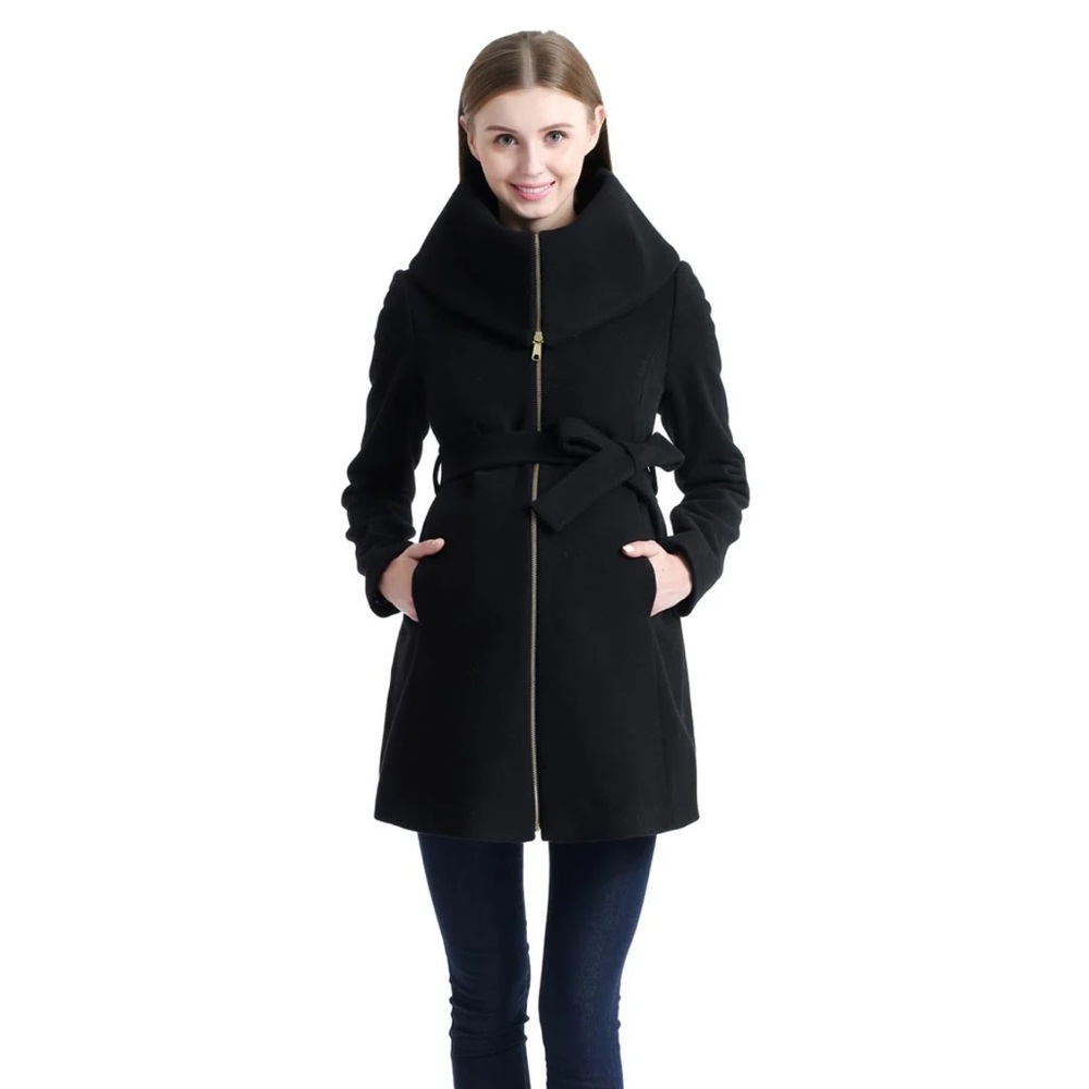 Kimi + Kai maternity Mia coat black size S small